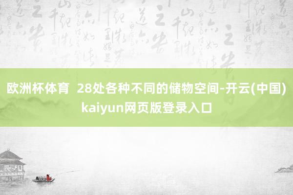 欧洲杯体育  28处各种不同的储物空间-开云(中国)kaiyun网页版登录入口