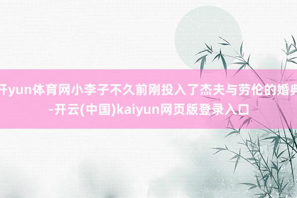 开yun体育网小李子不久前刚投入了杰夫与劳伦的婚典-开云(中国)kaiyun网页版登录入口