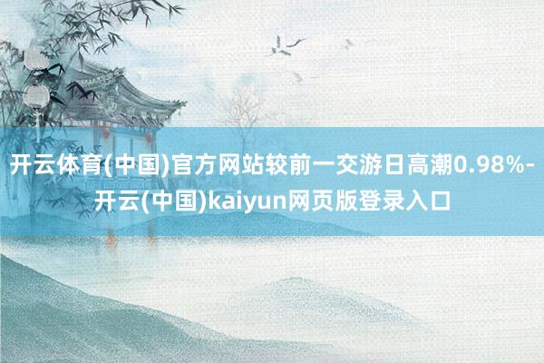 开云体育(中国)官方网站较前一交游日高潮0.98%-开云(中国)kaiyun网页版登录入口