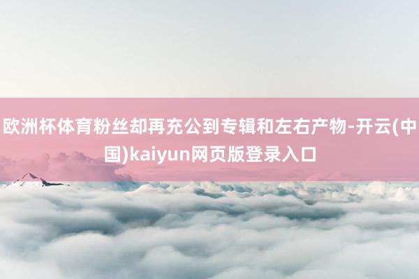 欧洲杯体育粉丝却再充公到专辑和左右产物-开云(中国)kaiyun网页版登录入口