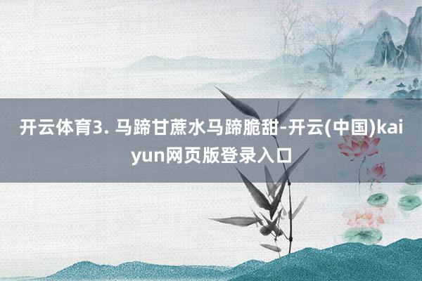 开云体育3. 马蹄甘蔗水马蹄脆甜-开云(中国)kaiyun网页版登录入口