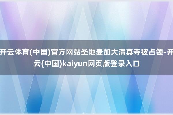开云体育(中国)官方网站圣地麦加大清真寺被占领-开云(中国)kaiyun网页版登录入口
