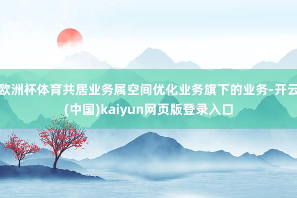欧洲杯体育共居业务属空间优化业务旗下的业务-开云(中国)kaiyun网页版登录入口