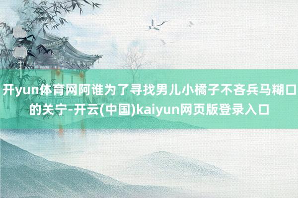开yun体育网阿谁为了寻找男儿小橘子不吝兵马糊口的关宁-开云(中国)kaiyun网页版登录入口